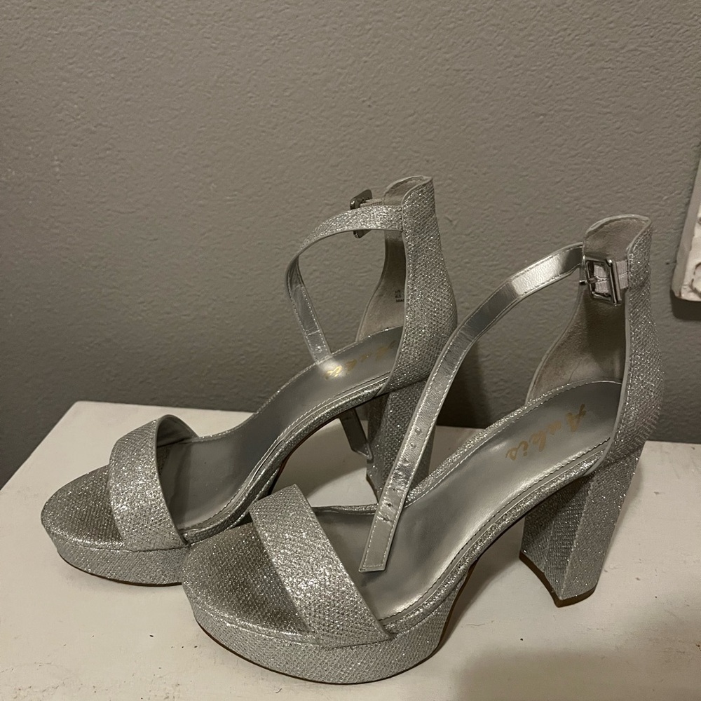 Elegant Silver Women's Heels